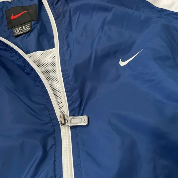 Nike Blue and White Windbreaker Jacket - Picture 3 of 4